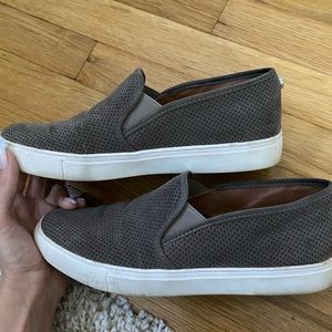 Steve Madden Suede Perforated Slip on Sneakers